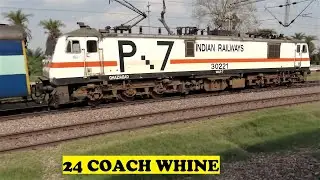 WAP7 24 Coach Darbhanga Bihar Sampark Kranti Whine Through Ajaibpur