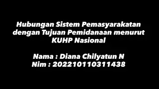 Hubungan Sistem Pemasyarakatan dengan Tujuan Pemidanaan menurut KUHP Nasional