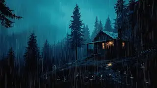 🌧️ Peaceful Rain at a Cozy Forest Cabin | Deep Sleep Rain Sounds All Night