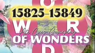WORDS OF WONDERS CROSSWORD PUZZLE Level 15825-15849