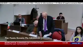 IN DIRETTA - SEDUTA DI CONSIGLIO COMUNALE BARLETTA 31/12/2025 IN SECONDA CONVOCAZIONE