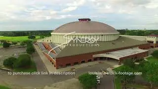 030 aerial drone cajundome stock footage video