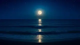 3 Hours &bull; Night Ocean Sleep Sounds 🌙 Gentle Waves | Calm Mindscape