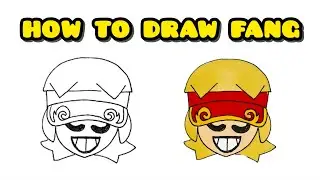 How to Draw Fang Head from Brawl Stars &ndash; Mythic Brawler Drawing
