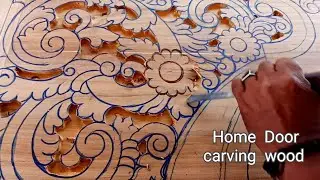 Home door carving || UP wood art