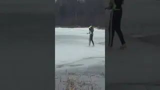 TEENAGER FALLS THROUGH THE ICE WHILE FISHING!!! (2017)