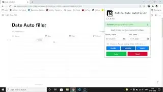 Notion Date Auto filler Chrome Extension