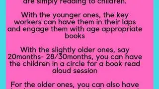 Early Years: ideas for activities for under 3's
