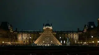 Rainy evening at Louvre, Paris [ASMR]