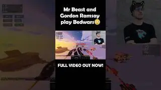 A.I Mr. Beast and Gordon Ramsay play Bedwars😳🤣 #shortsminecraft #shortsfeed #ytshorts #youtubeshorts