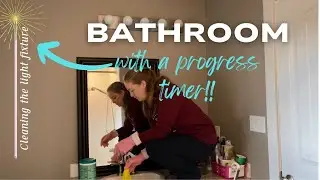 Relaxing Bathroom Clean With Me In REAL TIME (with a Progress Timer!)