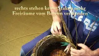 Korbmacher Tennenbronn Den Rand/Zuschlag eines Korbes flechten