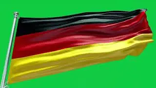 🚩Germany   Flag Waving | GREEN SCREEN & CHROMA MATTE🚩