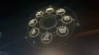 Drone light in Muscat night videos #muscat festival videos oman #