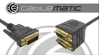 Cable duplicador pasivo de 1 DVI a 2 DVI - distribuido por CABLEMATIC &reg;