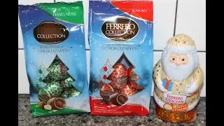 Ferrero Collection: Hazelnut & Cacao Crispy Chocolate Cones, Ferrero-K&uuml;sschen White Crispy Santa