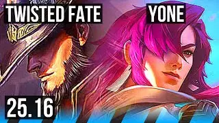 TWISTED FATE vs YONE (MID) | 5/1/5 | KR Master | 25.16