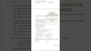 CU BCOM SEMESTER 1 MICROECONOMICS 1 2020