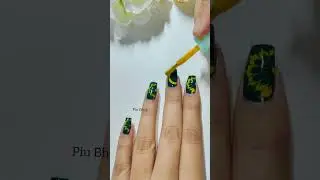 🧷🌼Easy flower Nail art designs at home 💅🏡#nailart #piubhol #shorts