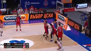 Corey Walden alley-oop to Landry Nnoko | CSKA Moscow - Crvena Zvezda | 25.03.2021