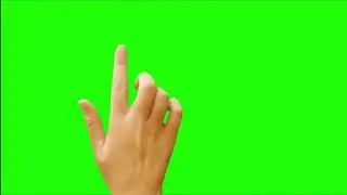 Hand touch green screen no copyright