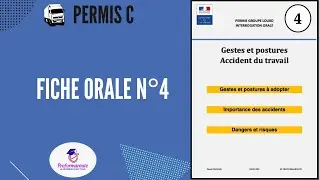 Fiche orale n°4 - Gestes et postures - accident du travail - Permis C