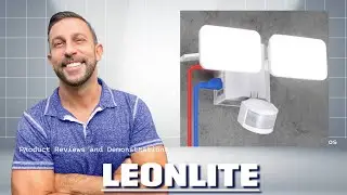 LEONLITE 28W LED Security Light with GFCI Outlets, Motion Sensor & Dusk to Dawn Flood Lights Outdoor