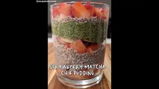 Layered Chia Pudding | Vegan coconut milk chia pudding | Matcha Chia Pudding | #shorts