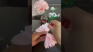 DIY Tissue Paper Flower #diy #flowermaking #papercraft