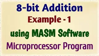 8 bit addition masm program | 8 bit addition in 8086 | MASM program | MASM | MASM tutorial