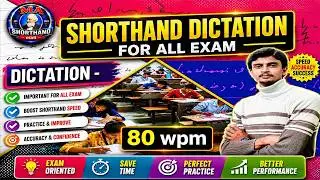 80 Speed Dictation 8 || Steno || Shorthand || MA Shorthand Mall