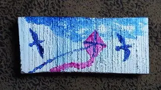 DIY acrylic painting | same sky with different freedom | Rubels art #satisfying #creativeart