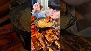 Beef and pork mukbang challenge