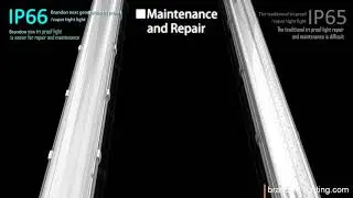 How to install the LED Vapor tight strip light | LED wet location fixture instruction