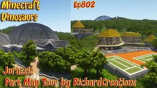 Jurassic Park Map Tour by RichardCreations Jurassic Saga Mod World Minecraft Dinosaurs Ep805