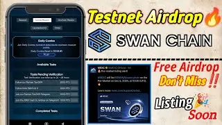 Swan Chain Airdrop - Earn $XP Points🎉 - Backed By Binance||