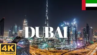 Dubai and Abu Dhabi Walking Tour 4K Ambient Sound with subtitles