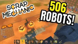 6 Farmbots vs 100 of Every Robot in Scrap Mechanic