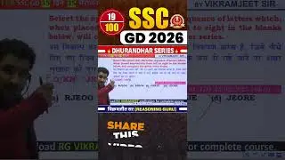 SSC GD 2026 Reasoning | Day 19 Dhurandhar Series | By Vikramjeet Sir #shorts