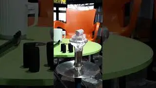 Burning Hexagonal shisha charcoal