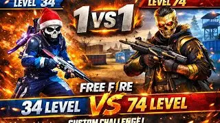 FREE FIRE 1v1 CUSTOM CHALLENGE Aaj ke video mein humne khela hai ek intense 1 vs 1 custom match
