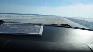 Driving Ice Road on Lake Superior.