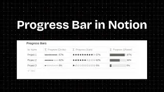 notion progress bar tutorial | Create amazing progress bar in notion easily in 5 minutes
