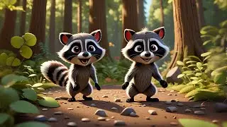 Two Sneaky Raccoons Steal the Snacks | Fun Counting & Adventure Song for Kids |  and  Learning