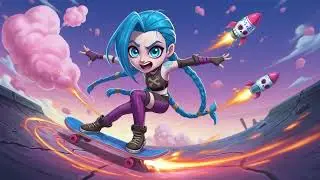 JINX: Chaos Queen (Anime Anthem) ✨ AI Art Music Video | Hybrid 2D/3D Visual Explosion 🎮💥🎧