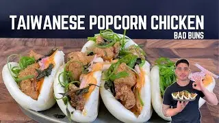 Taiwanese Popcorn Chicken Bao Buns