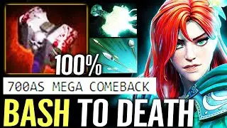 🔥 Windranger 100% BASH TILL DEATH &mdash; 700AS Mjollnir 19.000 Gold MEGA CREEPS Comeback Dota 2 Pro