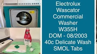 Electrolux Wascator Commercial Washer W355H, 40c Delicate Wash, SMOL Tabs