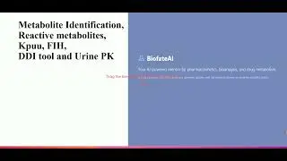 Metabolite Identification and Urine PK
