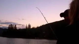 Taylor reels in a fish!